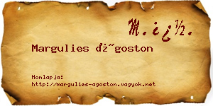 Margulies Ágoston névjegykártya